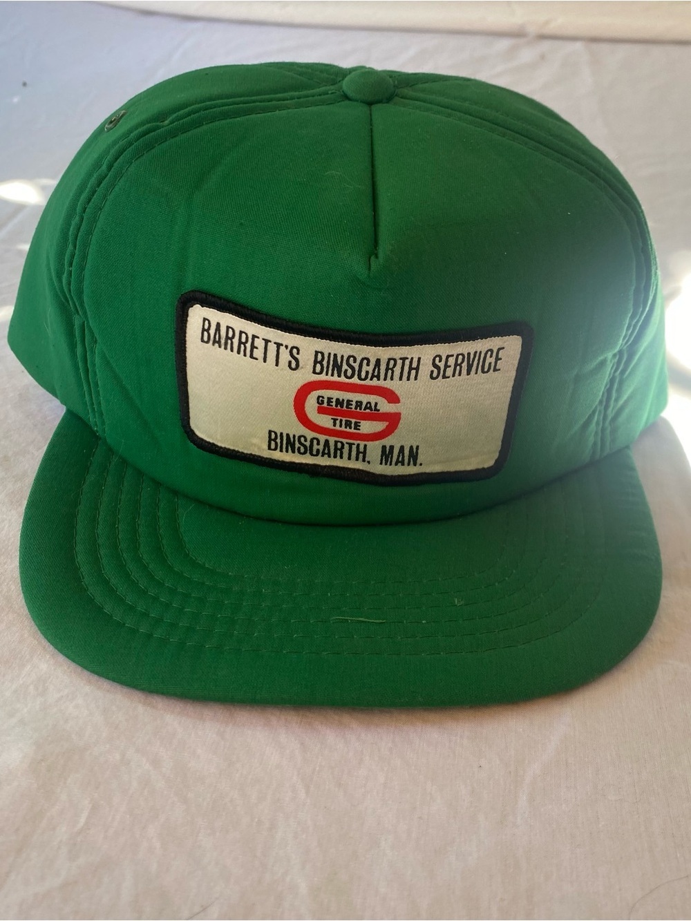 VTG Barrett’s Binscarth Service General Tire Manitoba Snapback Trucker Hat Korea